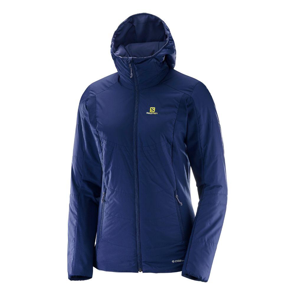 Chaqueta Mujer Drifter Mid Hoodie Azul Salomon-0