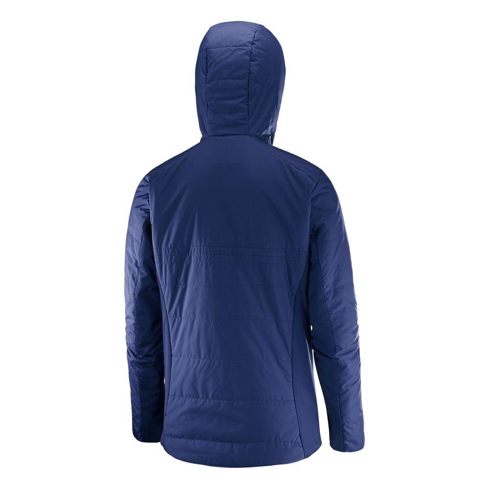 Chaqueta Mujer Drifter Mid Hoodie Azul Salomon-1