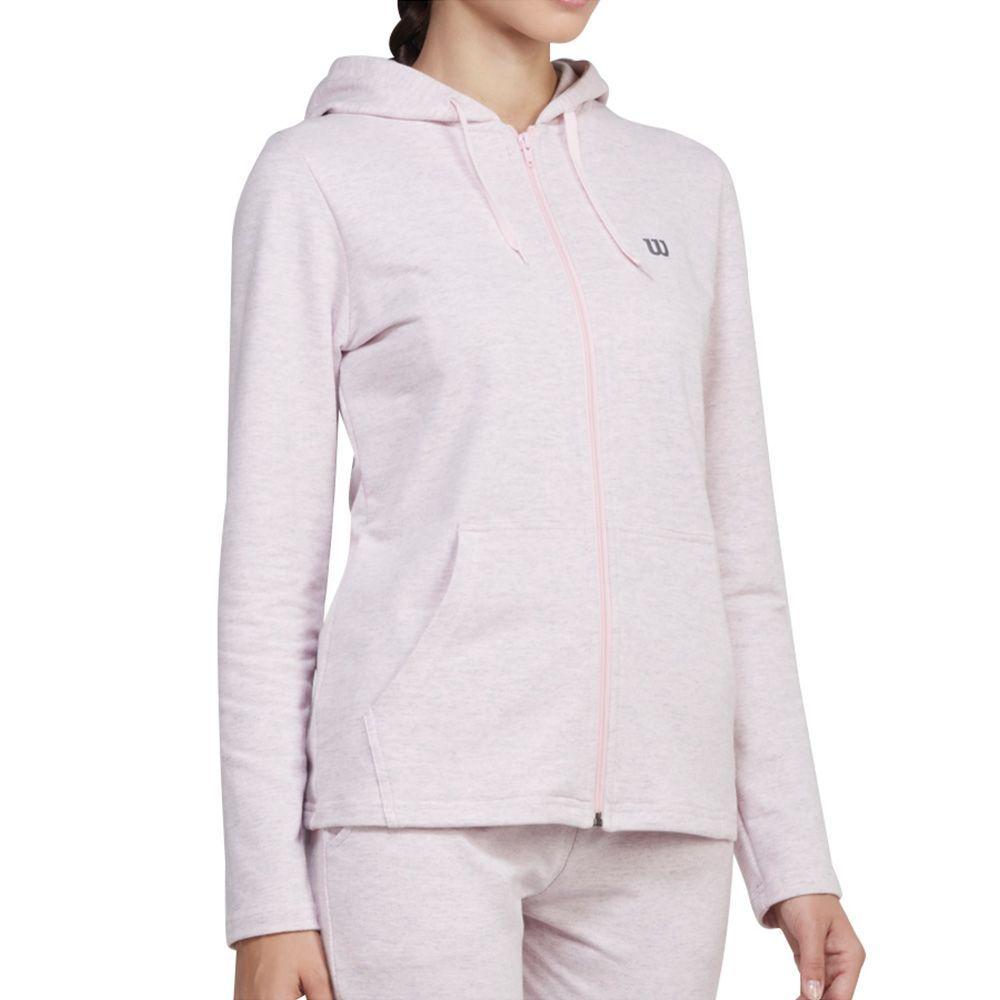 Poleron Mujer French Terry Rosa Jaspe Wilson-2