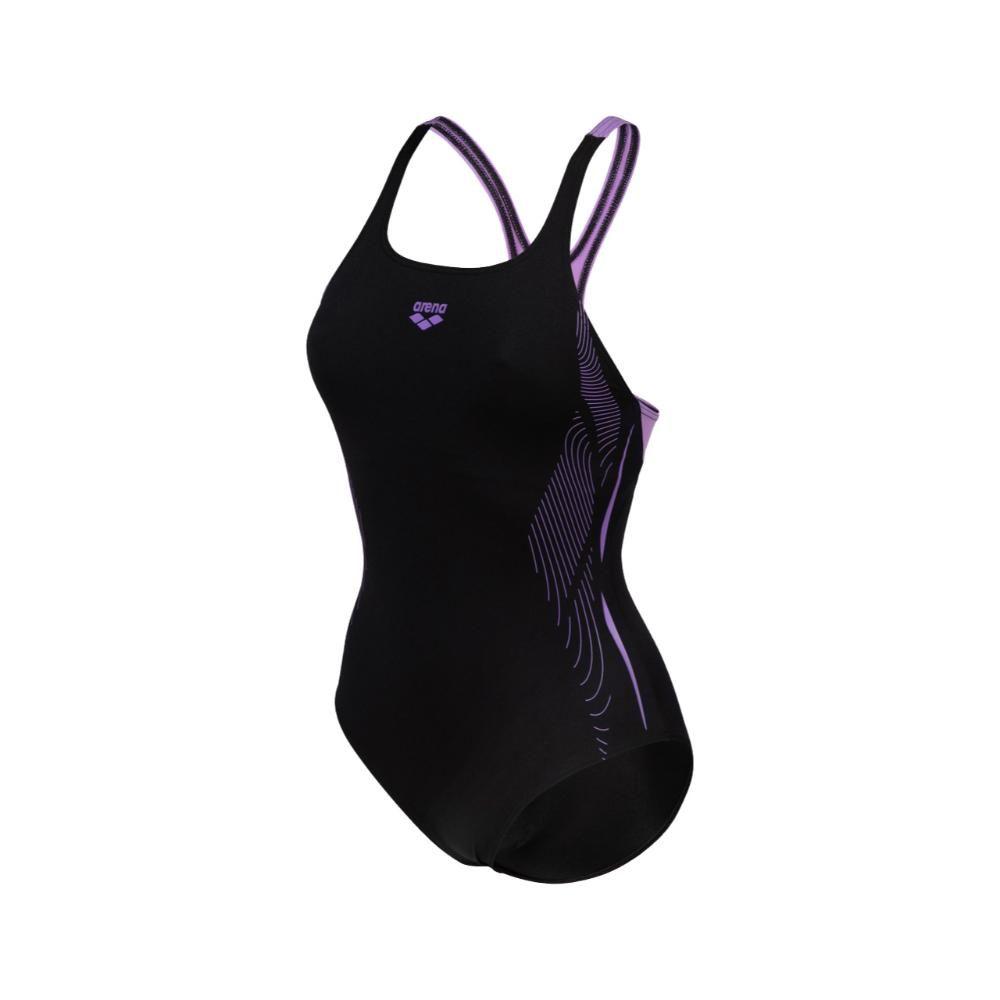 Traje De Baño De Una Pieza Mujer Pro Back Graphic L Negro Arena-5