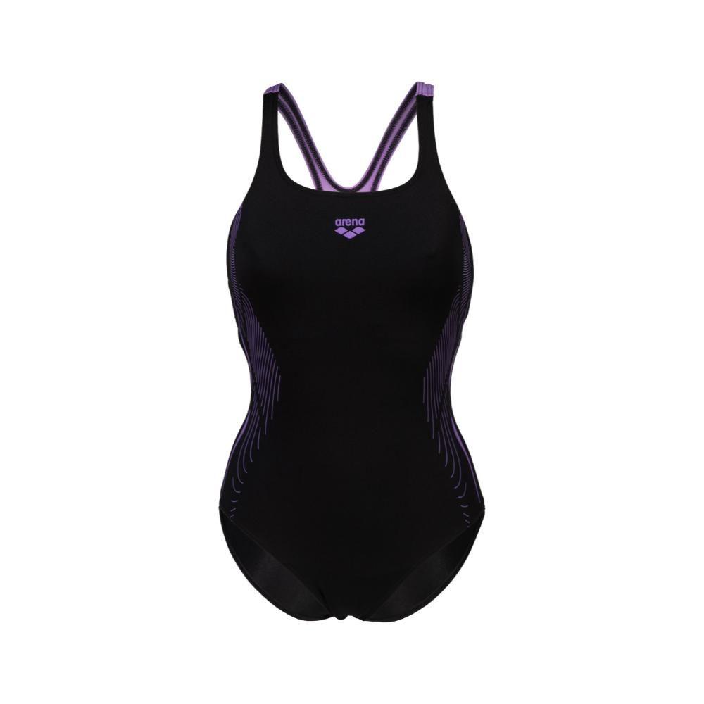 Traje De Baño De Una Pieza Mujer Pro Back Graphic L Negro Arena-7