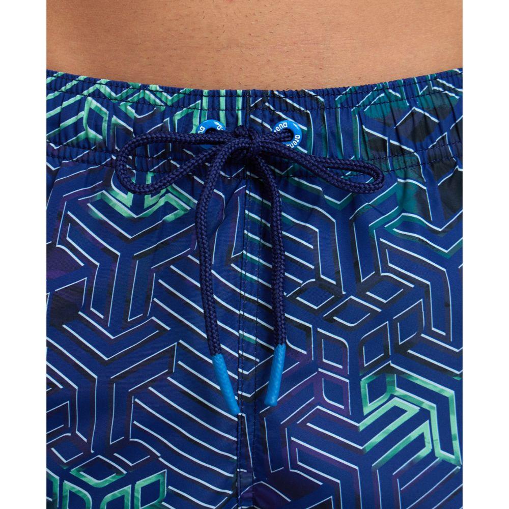 Short Playa Hombre Boxer Allover Azul Arena-2