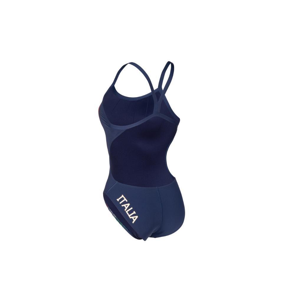 Traje De Baño De Una Pieza Mujer Fin Challenge  Azul Arena-3