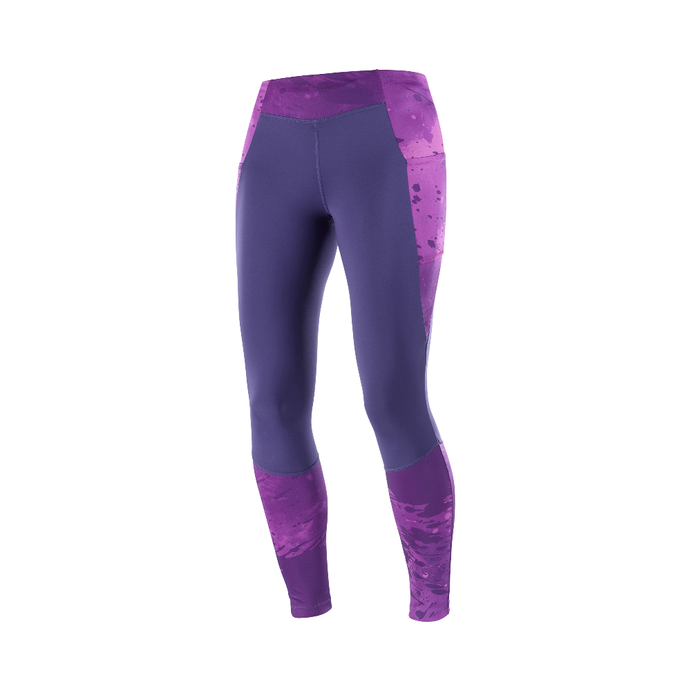 Calza Mujer Coss Run 28'' Morado Salomon-0
