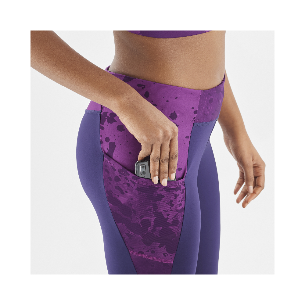 Calza Mujer Coss Run 28'' Morado Salomon-5