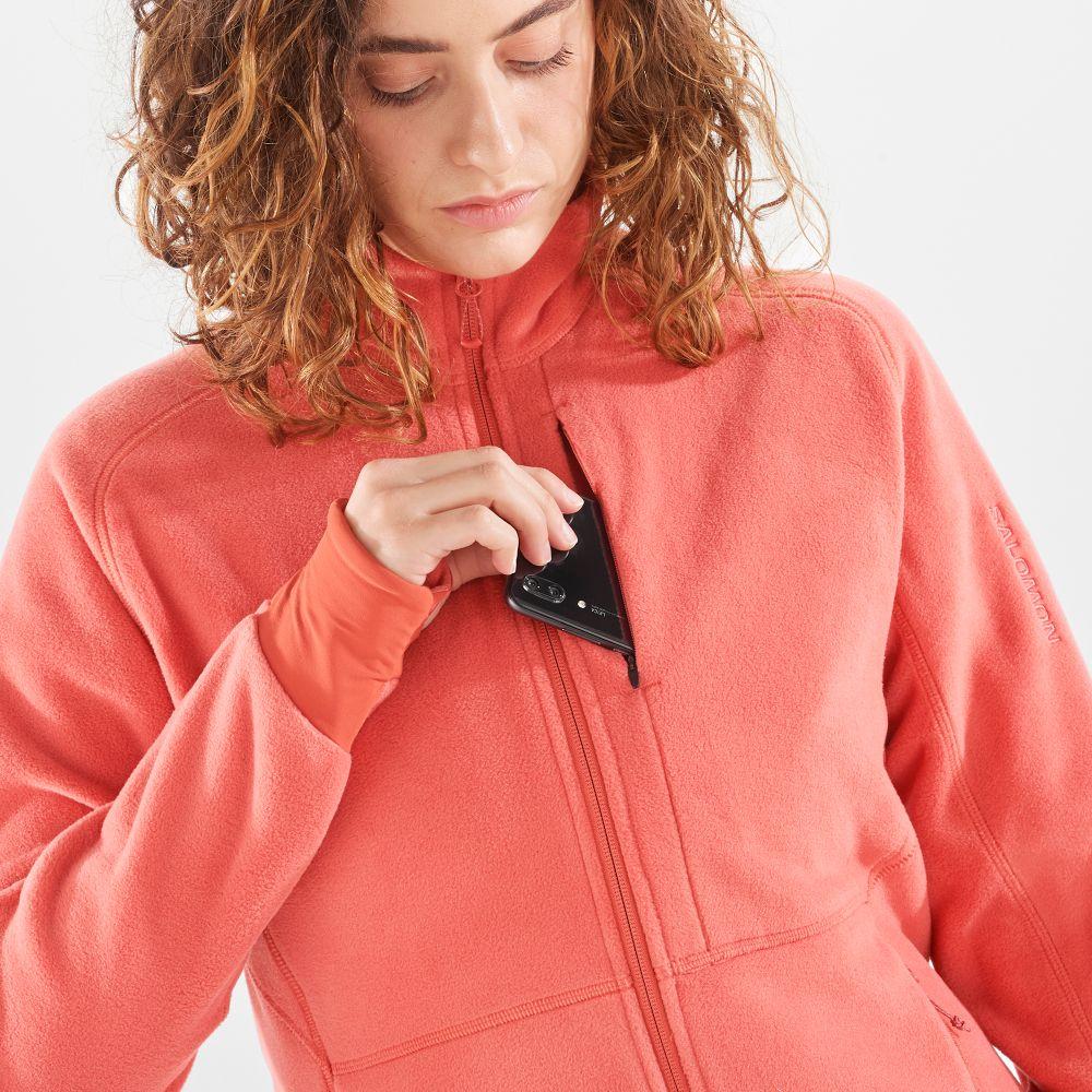 Polerón Mujer Essential Mifleece Fz W Salmon Salomon-2