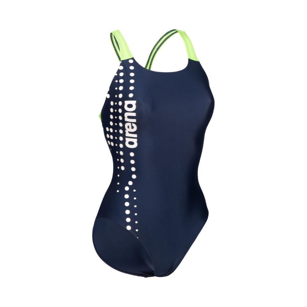 Traje De Baño De Una Pieza Mujer Swim Pro Back Gra  Azul Arena-4