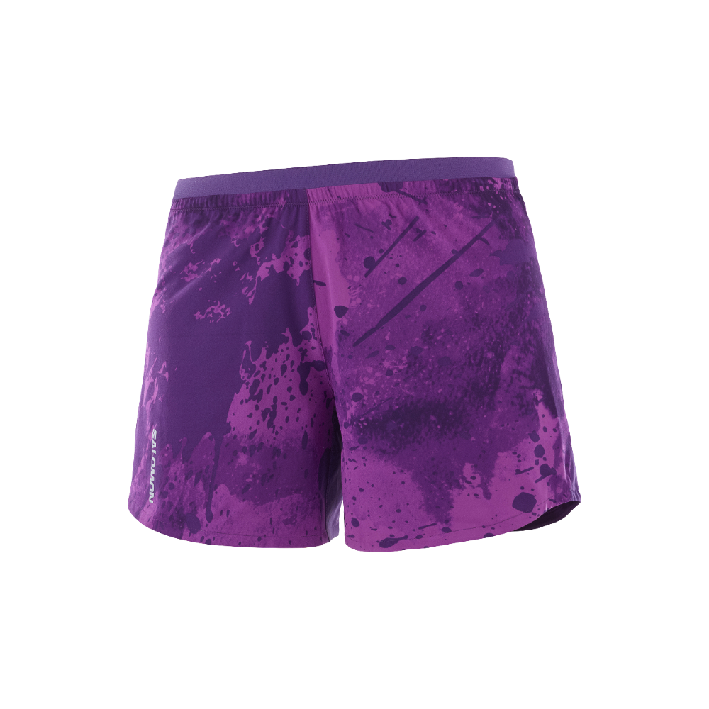 Short Mujer Cross 5" Morado Salomon-0