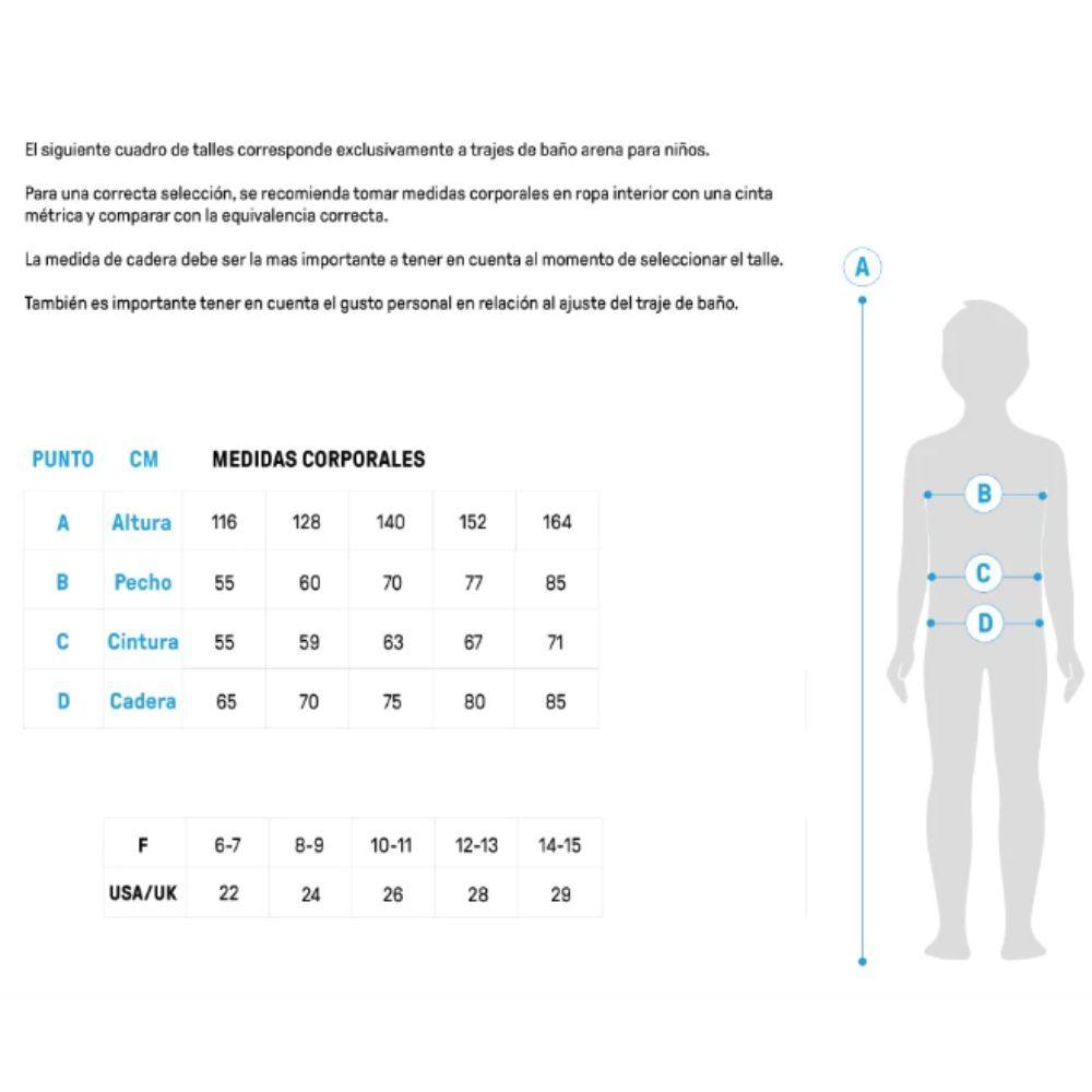 Traje De Baño De Niña Swimsuit V Back Graphic Arena-6