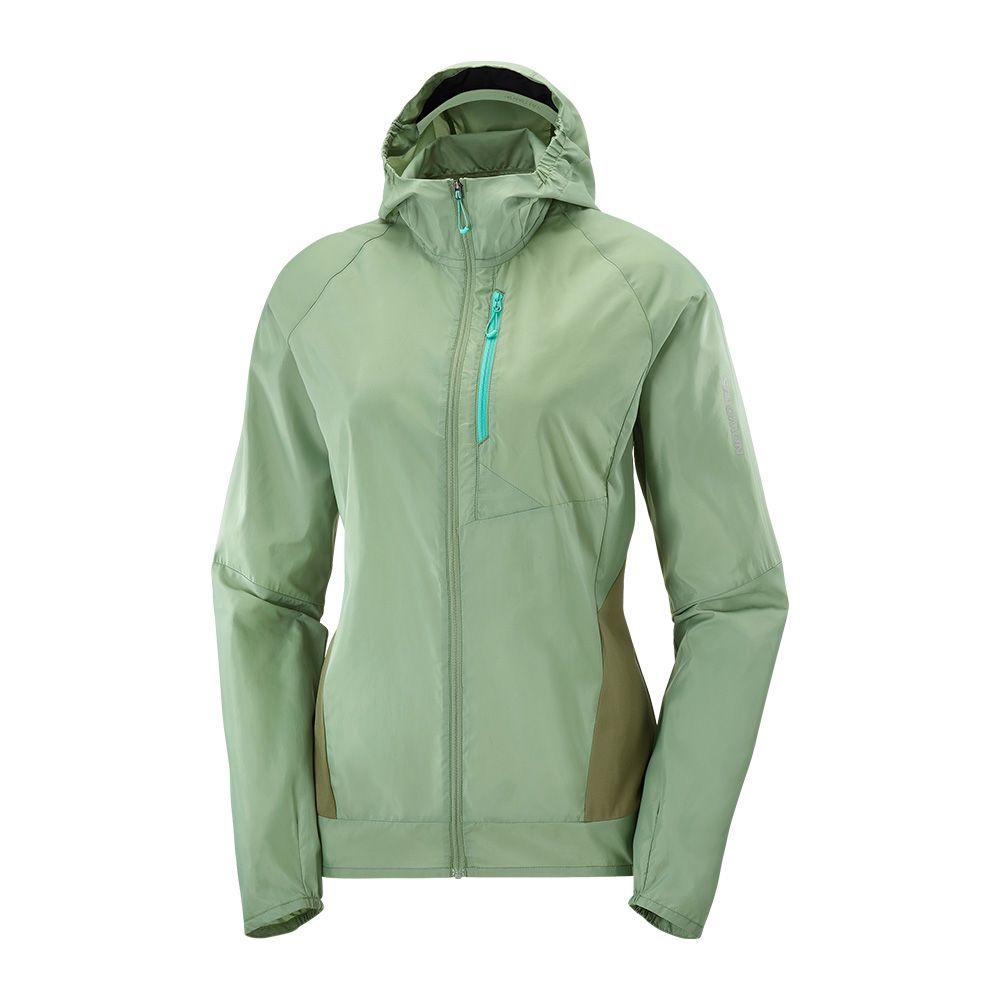 Chaqueta Mujer Bonatti Cross Fz Hoodie W Verde Salomon-0