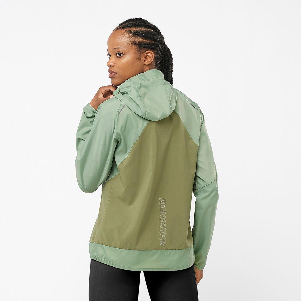 Chaqueta Mujer Bonatti Cross Fz Hoodie W Verde Salomon-3