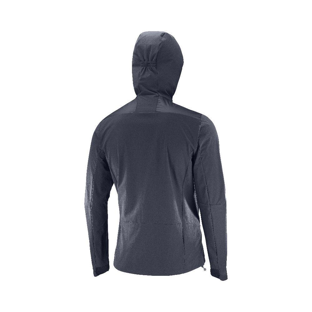 Chaqueta Hombre Haloes Down Hybrid Hoodie Gris Salomon-2