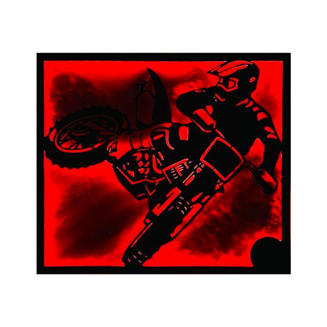 Cuadro Retroiluminado modelo Motocross-3