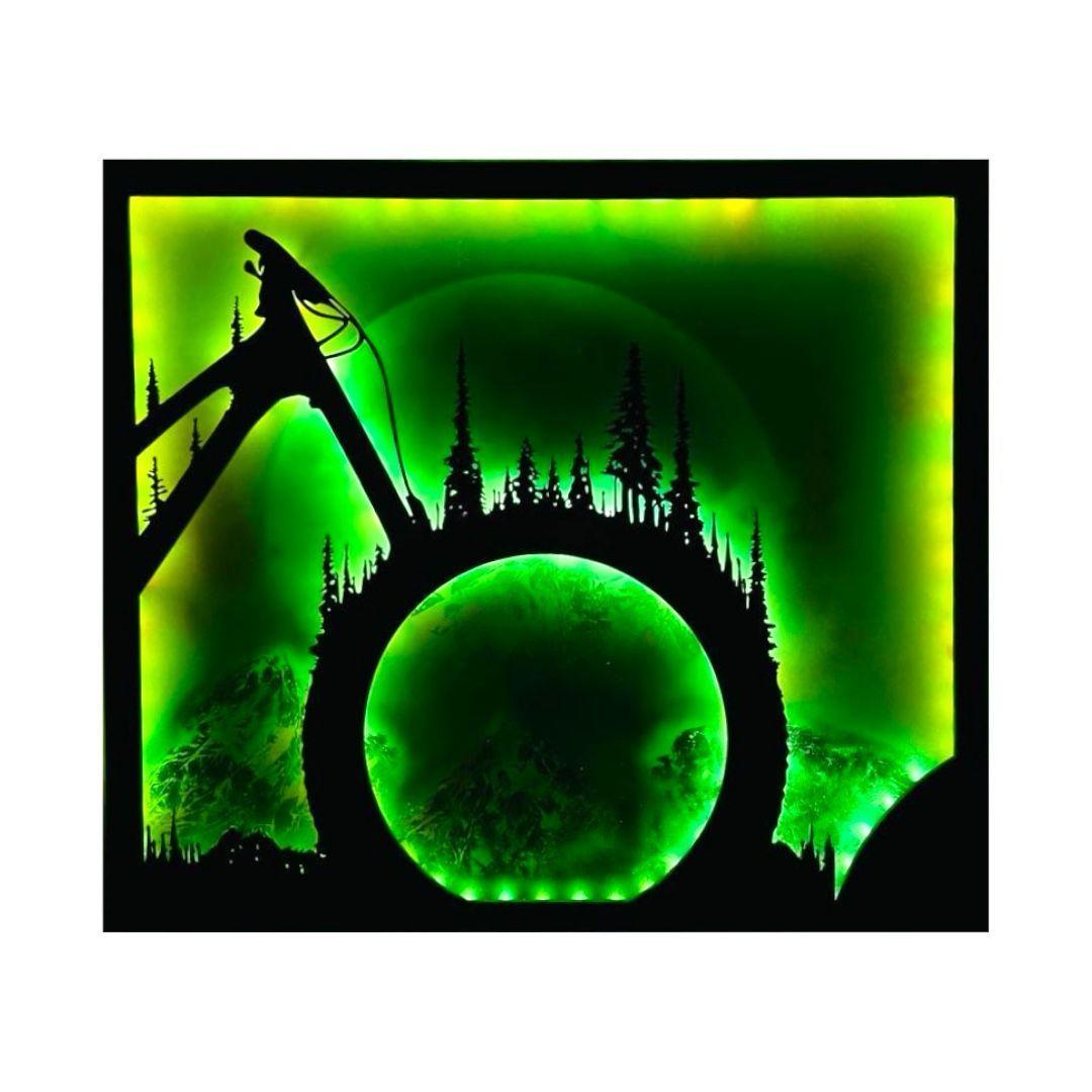 Cuadro retroiluminado modelo Luna y Montañas-5