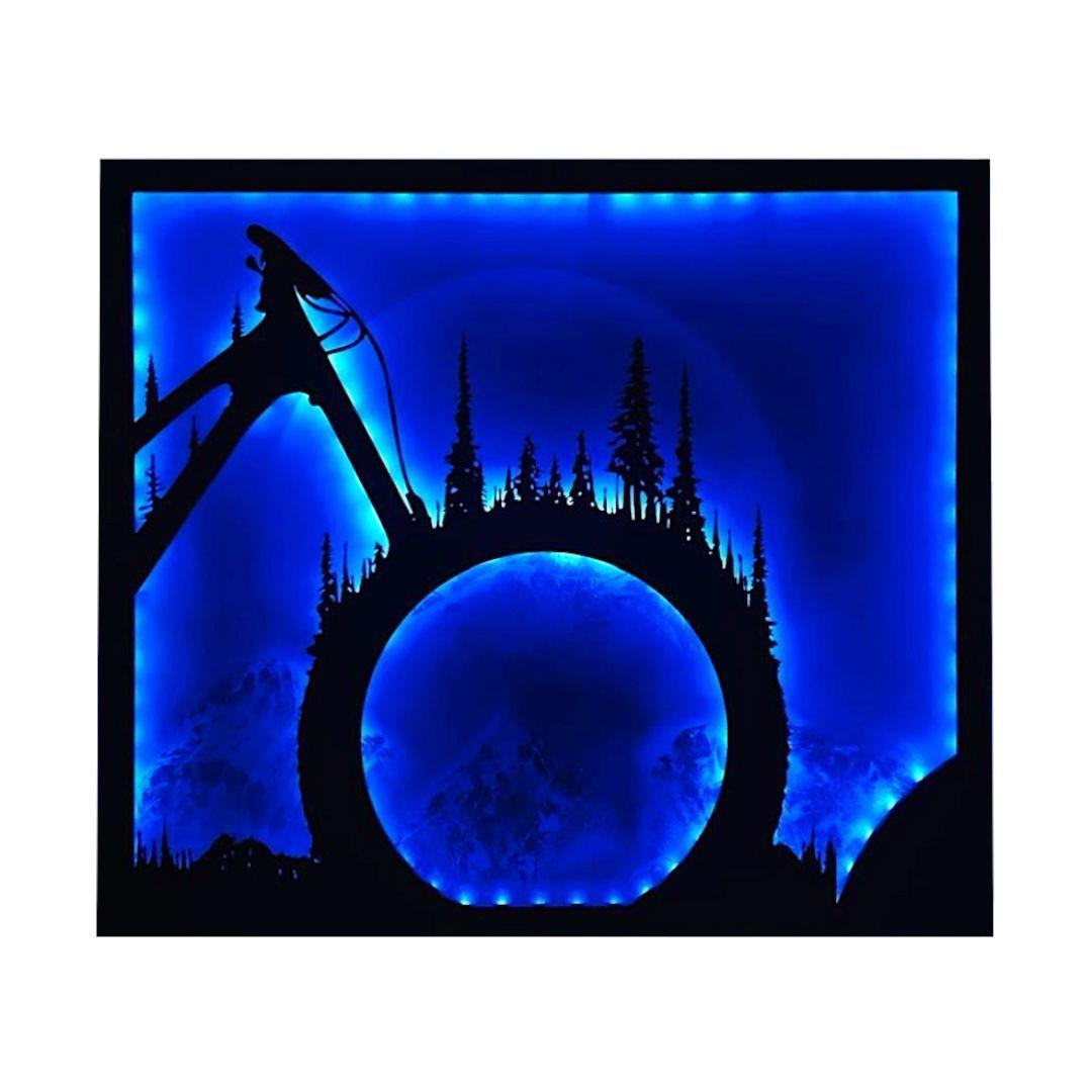 Cuadro retroiluminado modelo Luna y Montañas-6