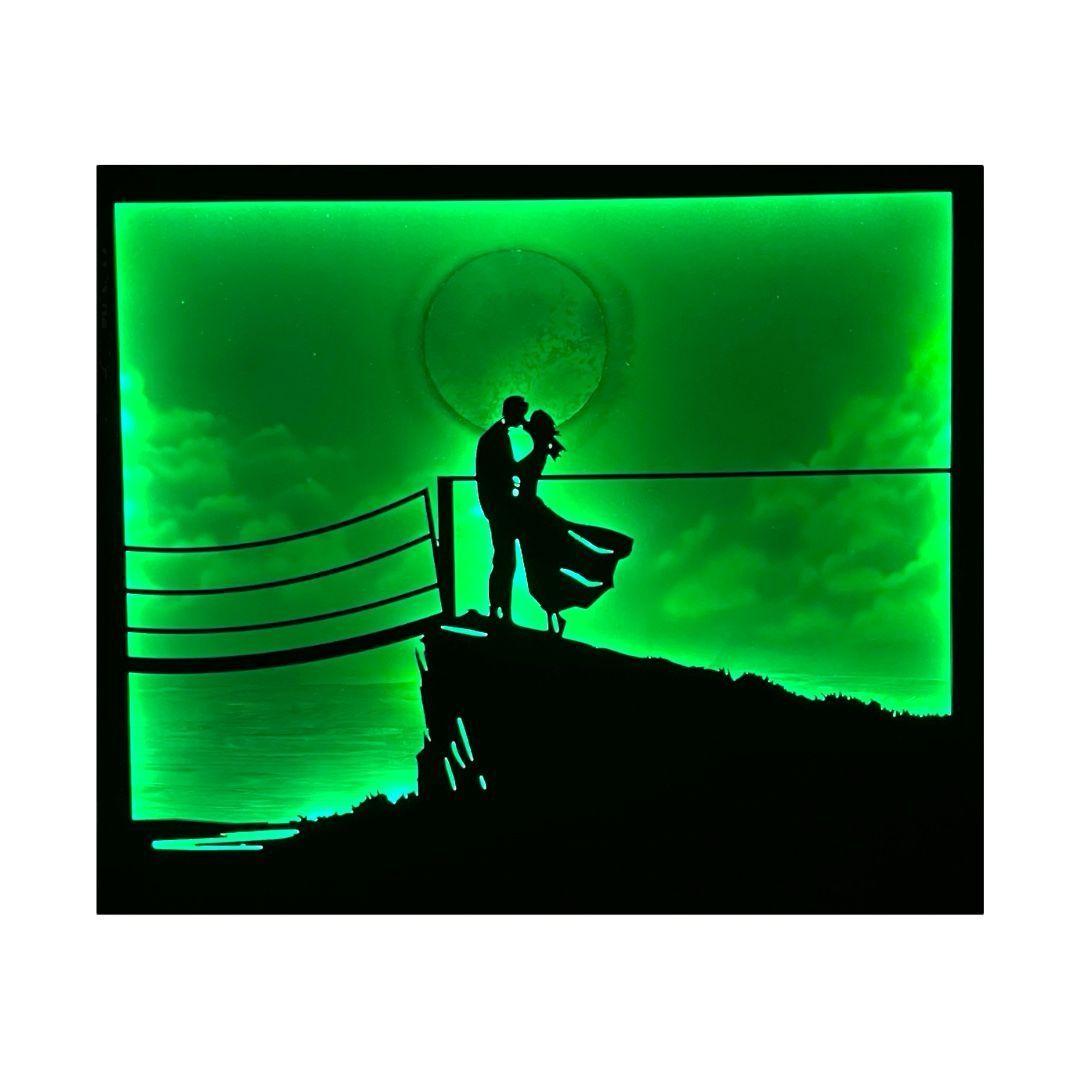 Cuadro Retroiluminado modelo Pareja Besándose-3