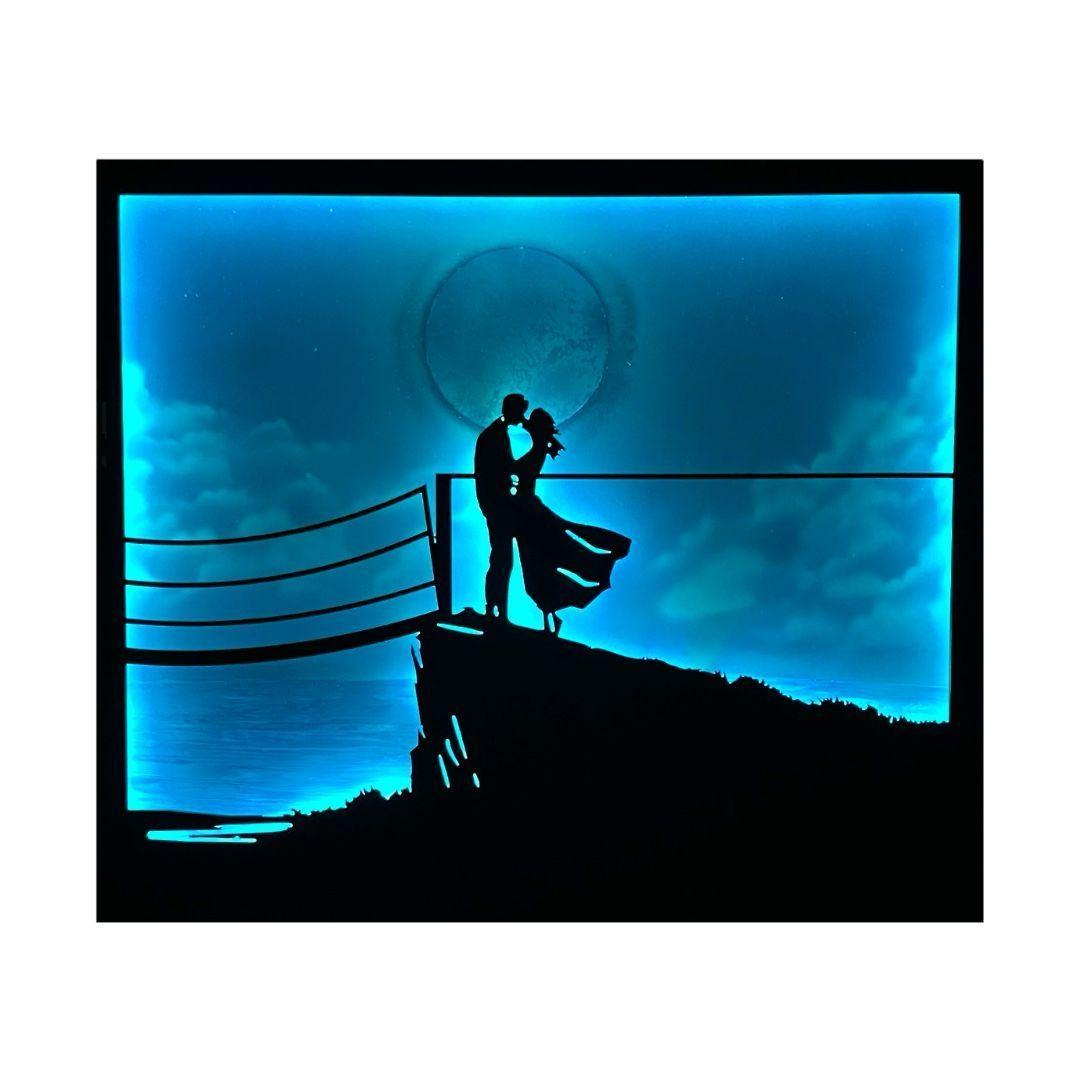 Cuadro Retroiluminado modelo Pareja Besándose-5