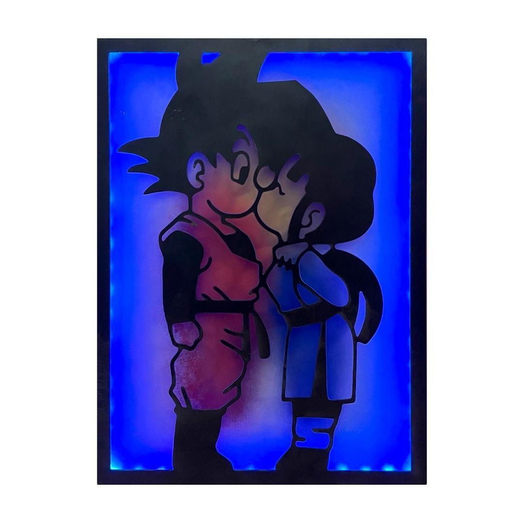 Cuadro Retroiluminado modelo Gokú y Milk-5