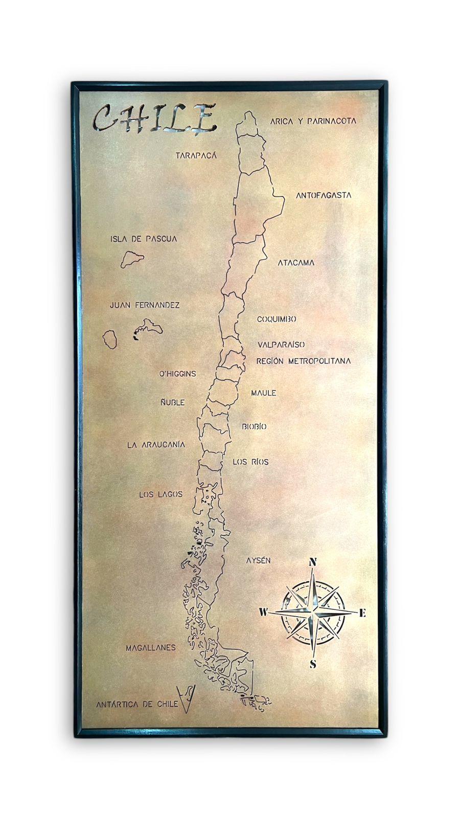 Mapa de Chile Regional con Retroiluminación-0