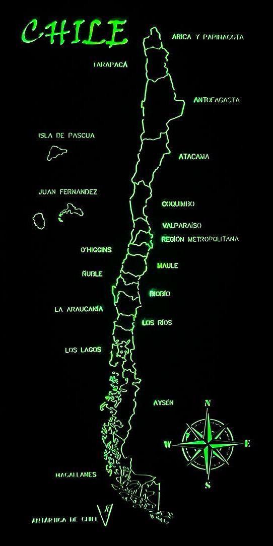Mapa de Chile Regional con Retroiluminación-1