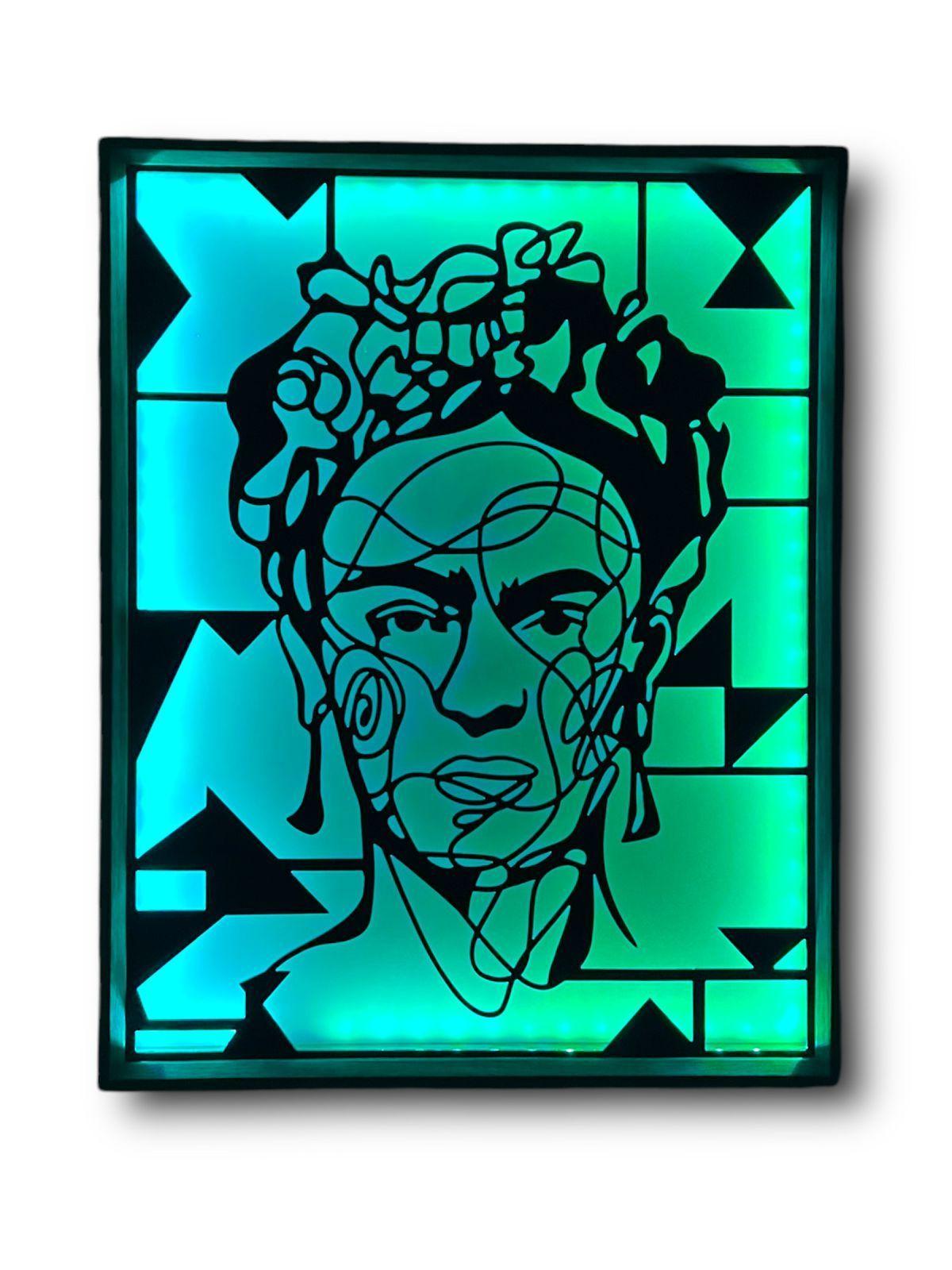 Cuadro retroiluminado de Frida Kahlo-0