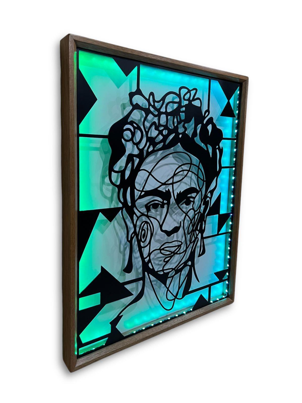 Cuadro retroiluminado de Frida Kahlo-1