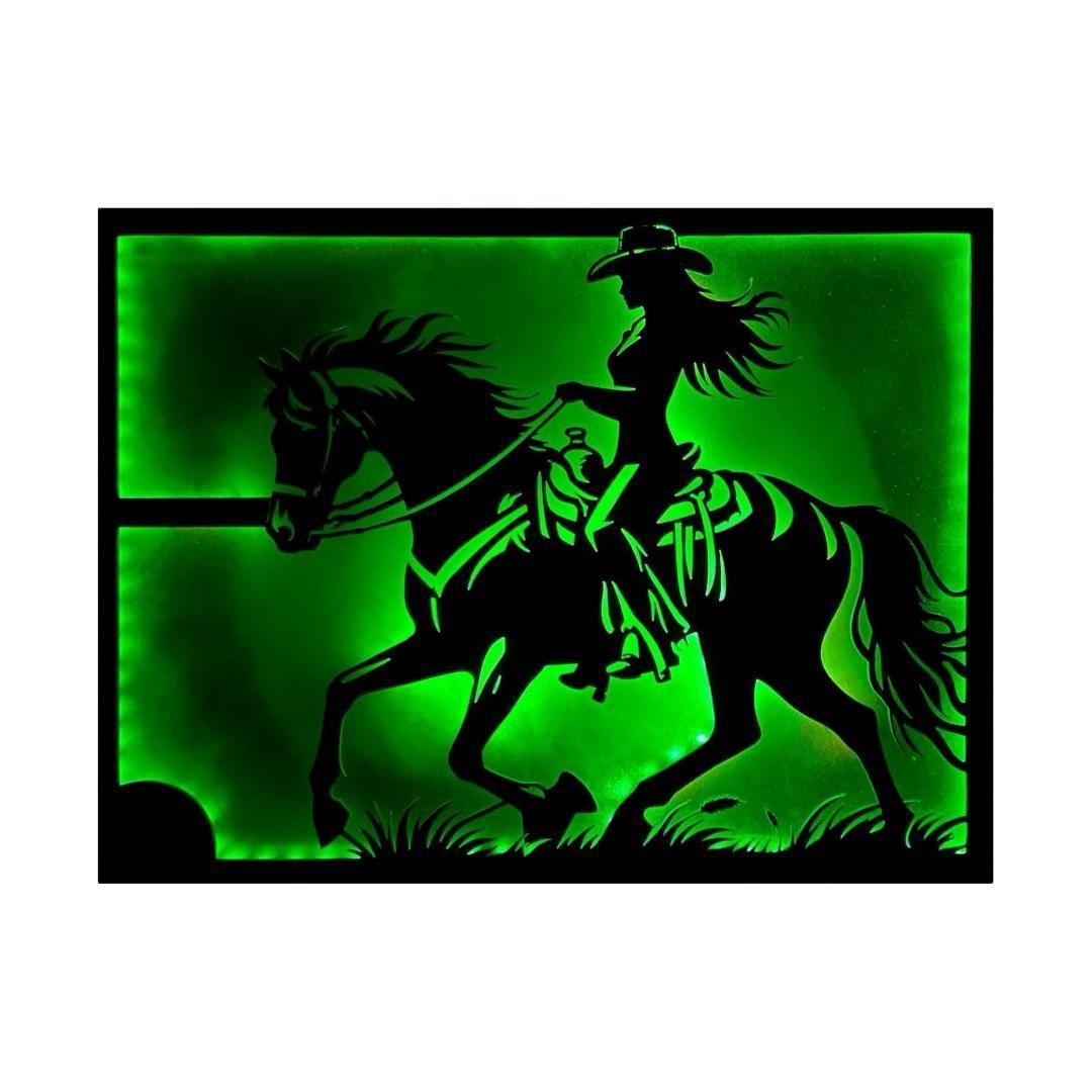 Cuadro Retroiluminado modelo Mujer a Caballo-2