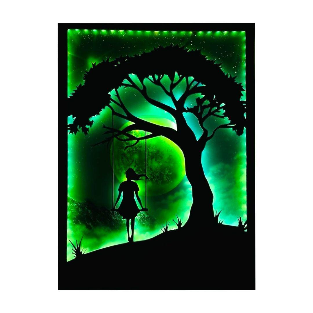 Cuadro Retroiluminado modelo Columpio en el árbol-3