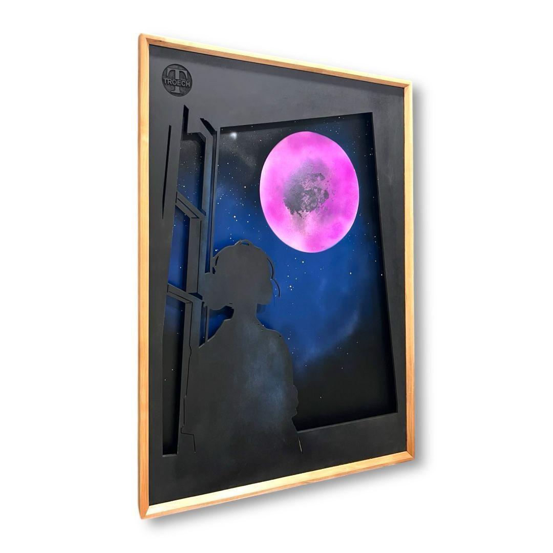 Cuadro Retroiluminado modelo Mujer en la Ventana B-2