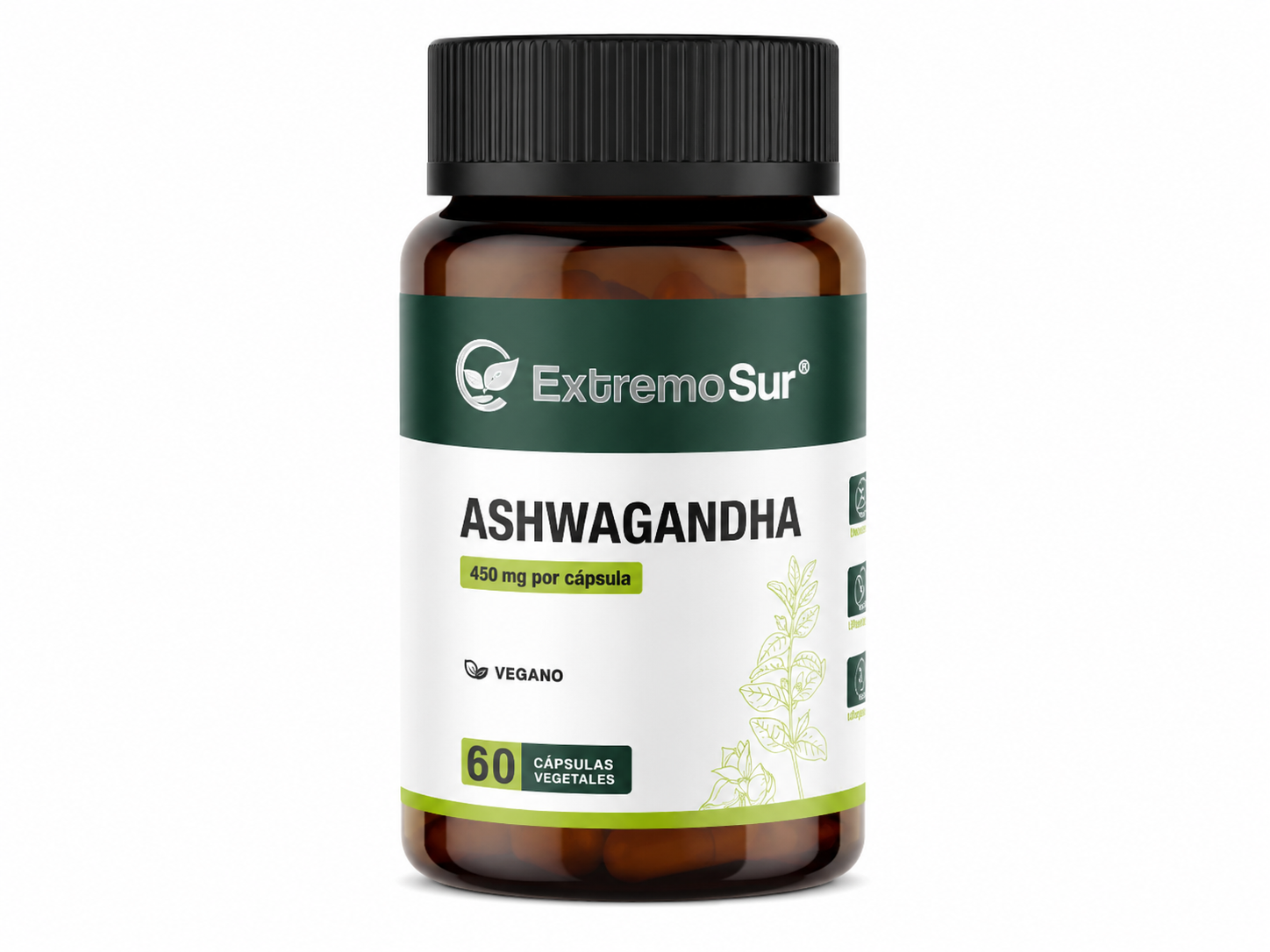 Ashwagandha 60 capsulas 450 mg Extremo Sur-0