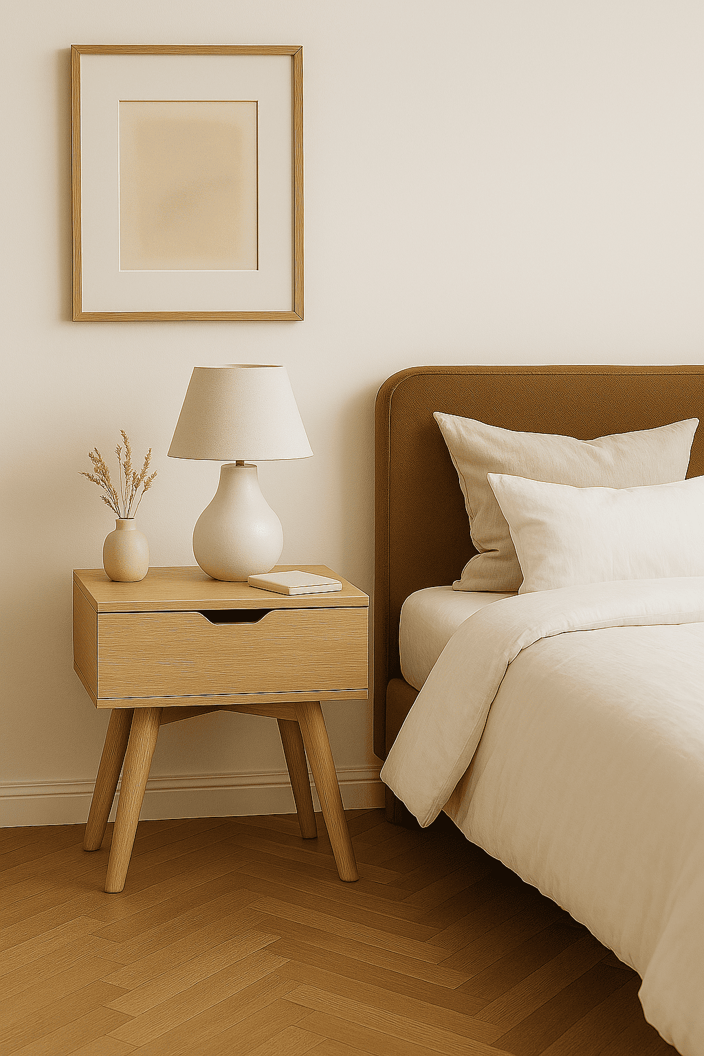 Pack 2 Veladores Mesa De Noche 1 Cajon Moderno 50*40*45cm-4