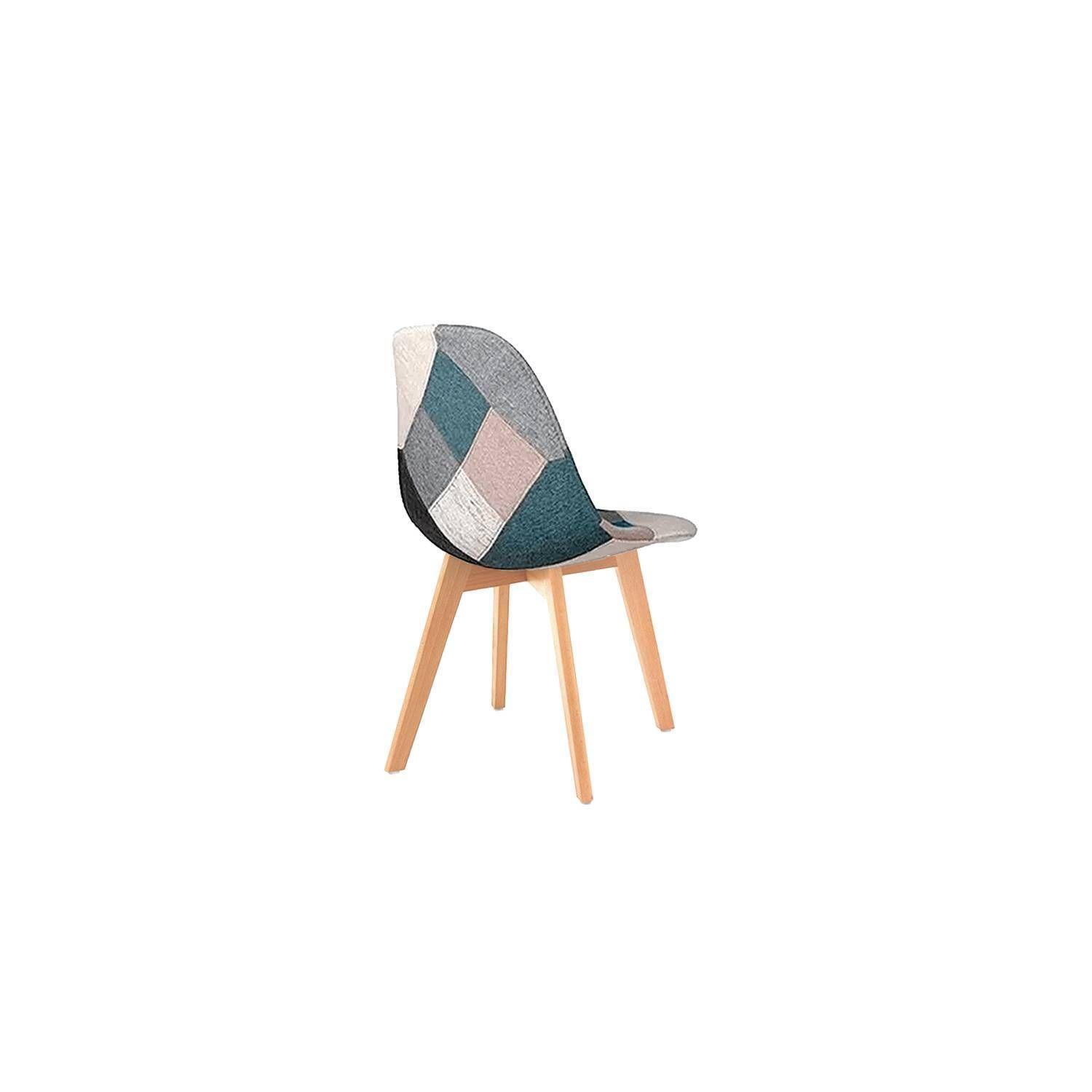 Pack 6 Sillas Eames Patchwork Azul-2