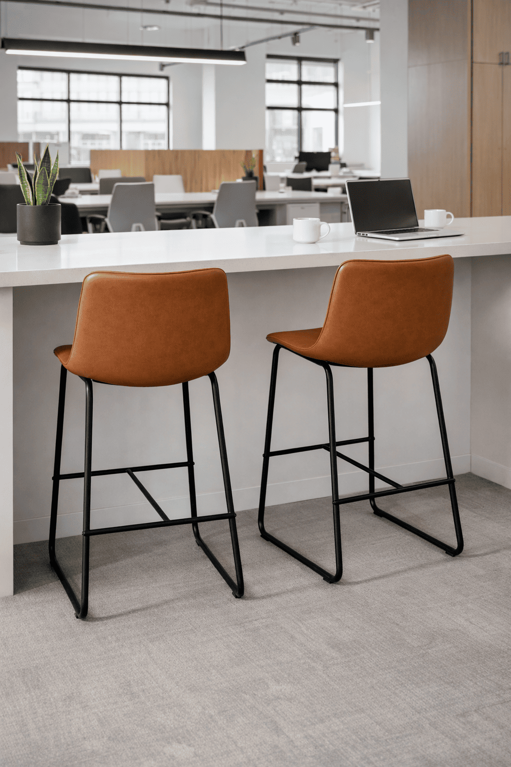 Pack 2 Taburetes Burgos Piso De Bar O Terraza Elegante 66cm-6