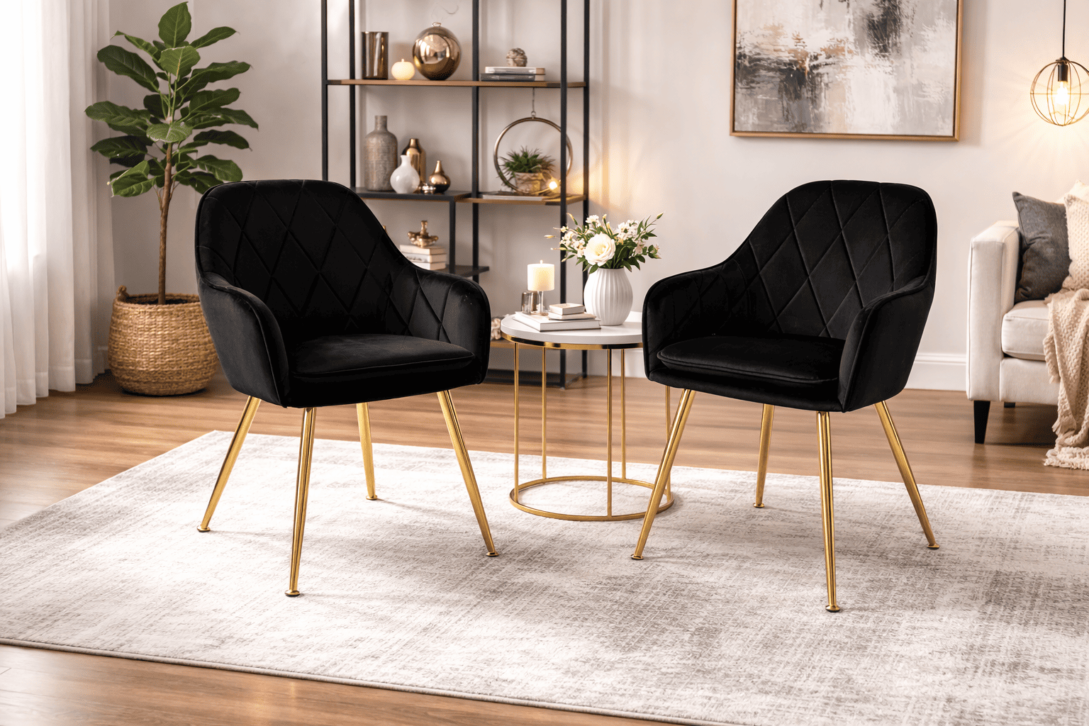 Butaca Sitial Velvet Diamond Negra-4