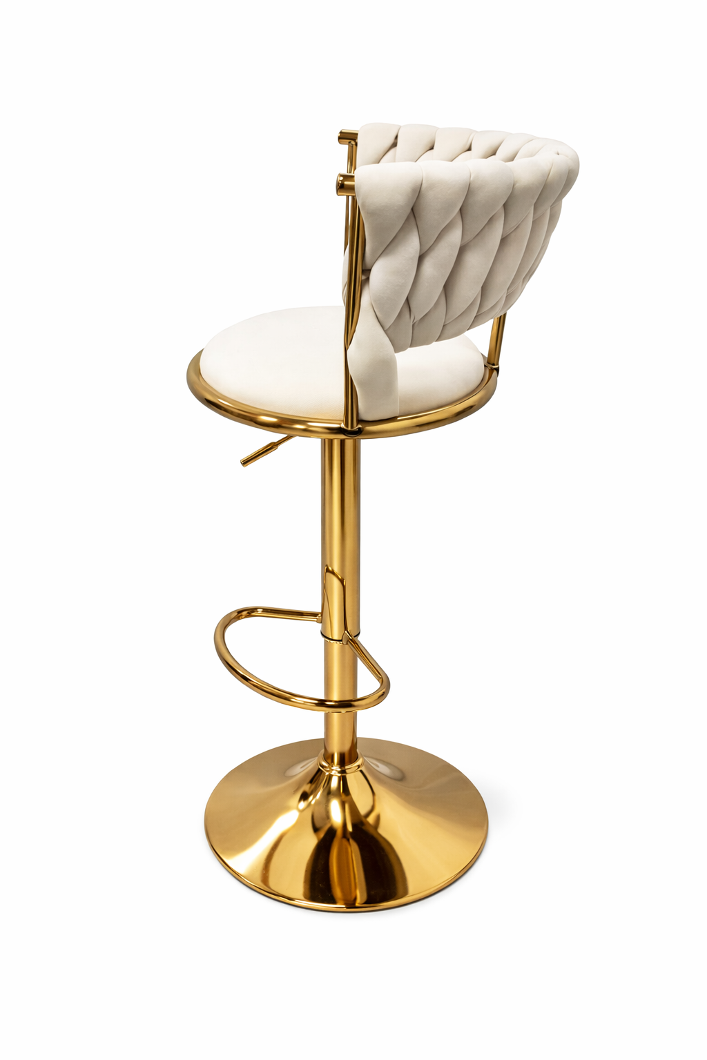 Pack 2 Taburetes Queen Terciopelo Ajustable Beige-2