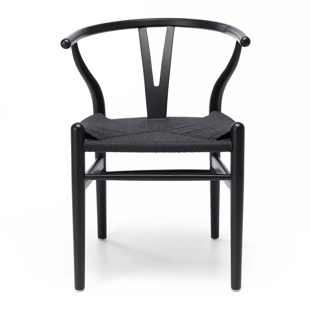 Silla Wishbone Acero Negro-2
