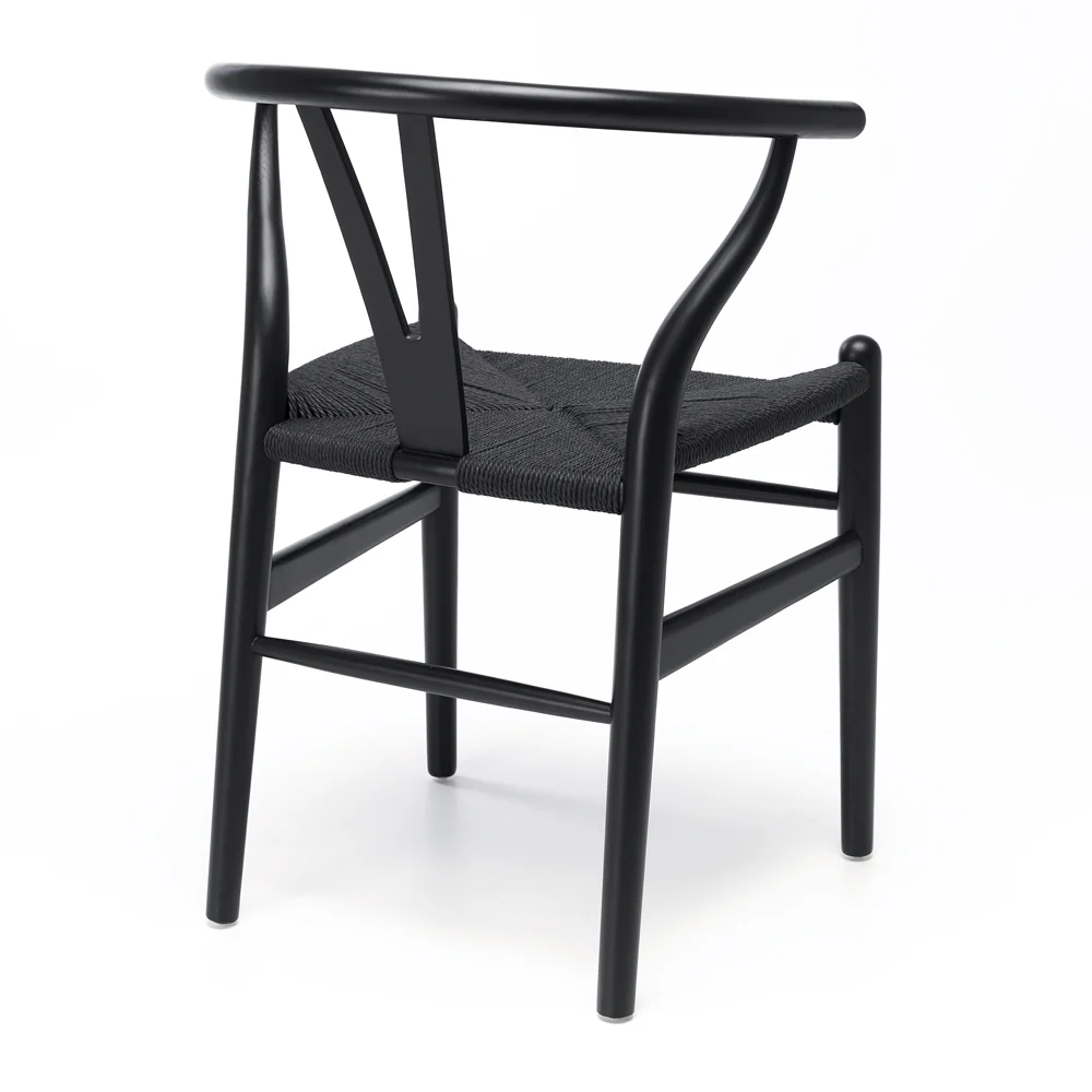 Silla Wishbone Acero Negro-3