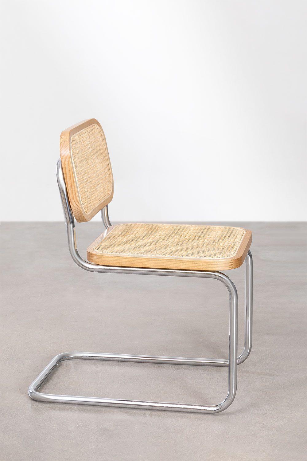 Silla Breuer Natural Madera y Ratán-2
