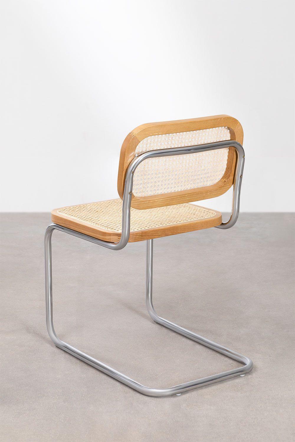 Silla Breuer Natural Madera y Ratán-3