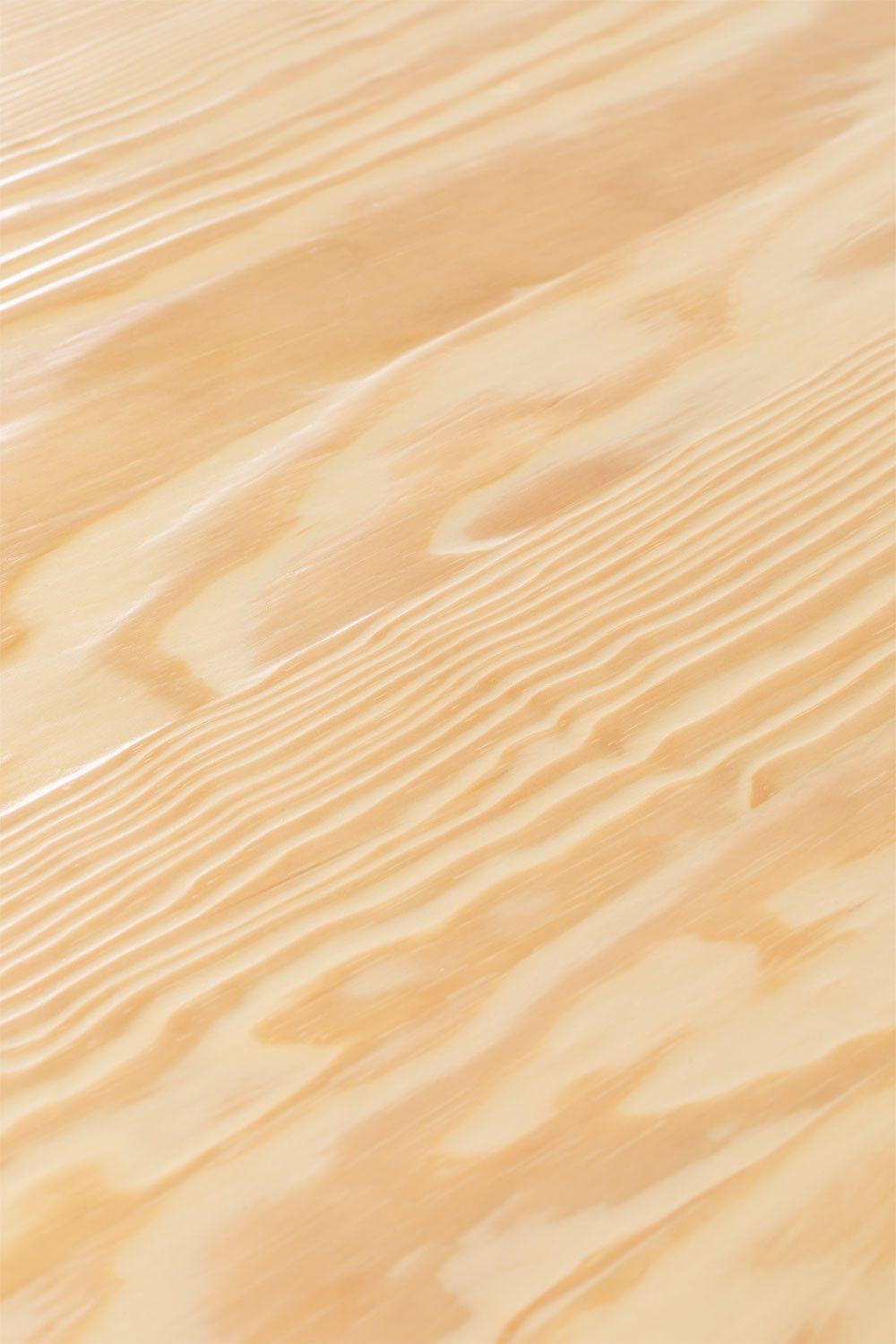 Mesa de Centro Bar Tolix Negra con Cubierta de Madera 60x60x105-5