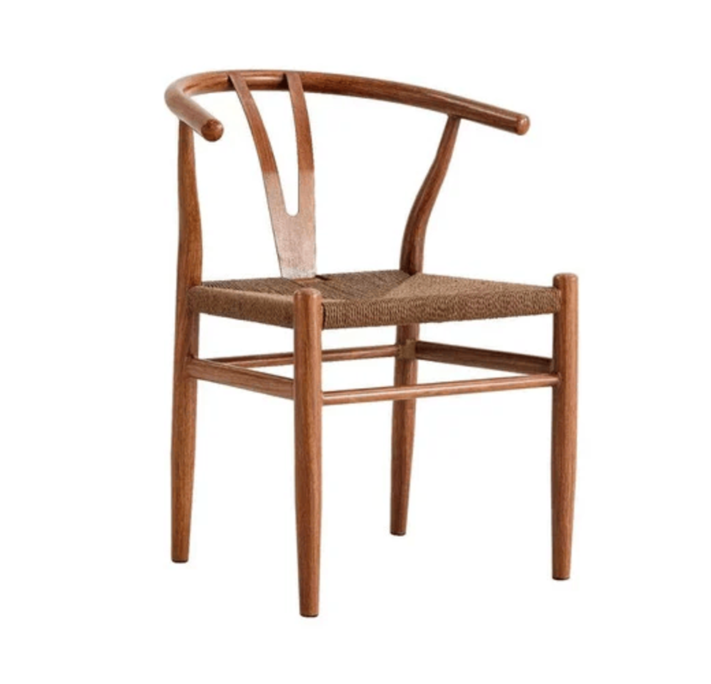 Pack 4 Sillas Wishbone Acero Marron-0