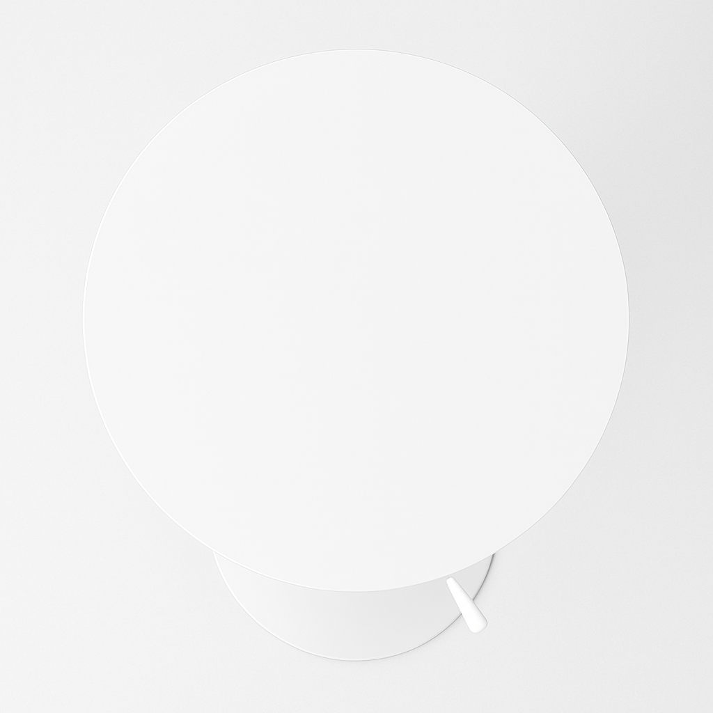 Mesa Bar Centro Altura Regulable 60cm Diámetro Full Blanca-2