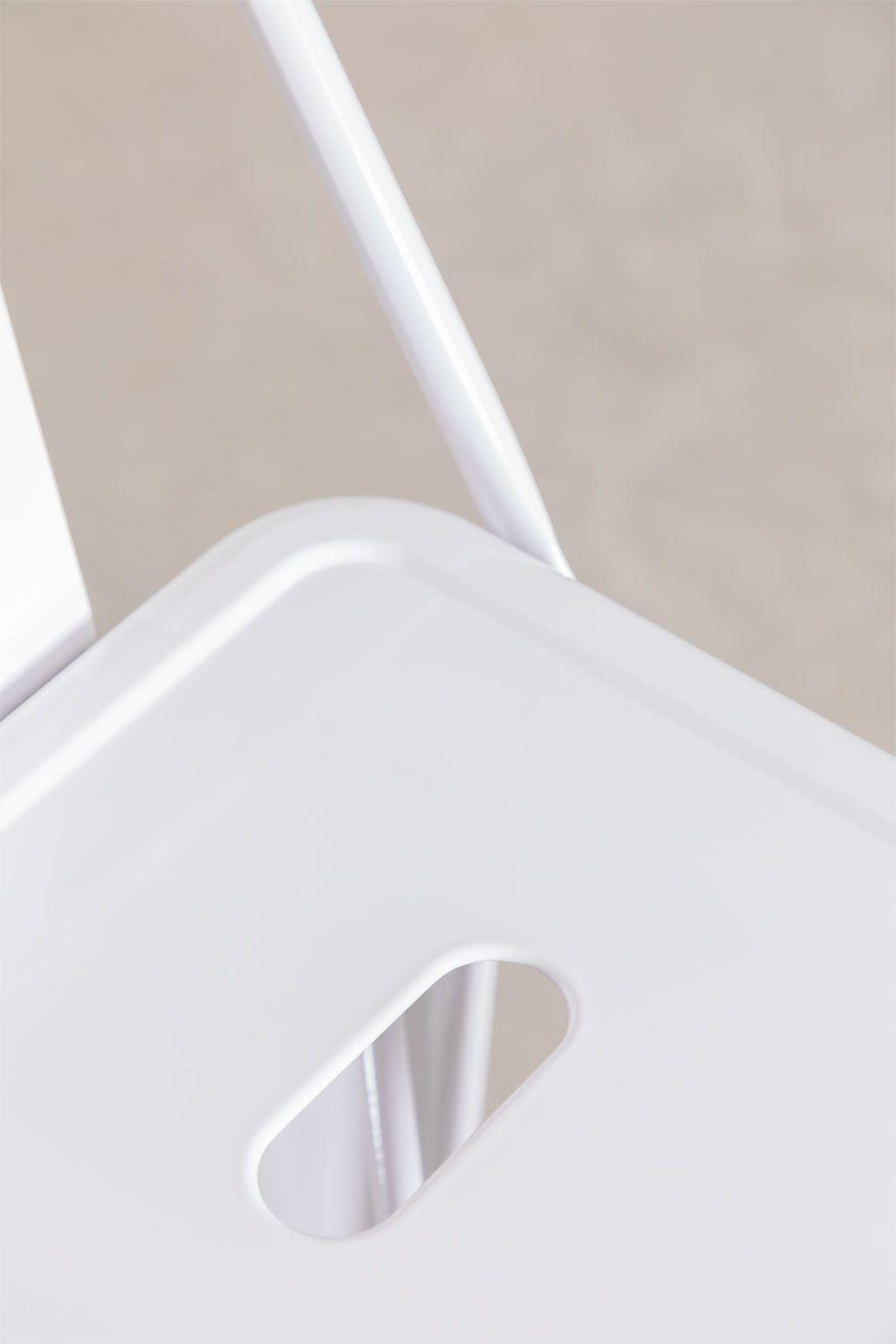 Pack 2 Pisos y sillas bar MKP Tolix Clasico Blanco 66cm-5