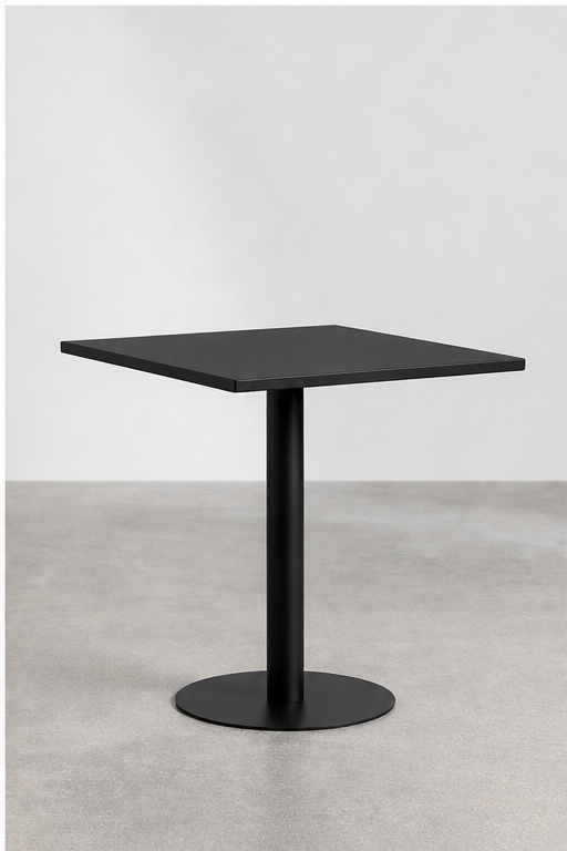 Mesa Tolix Clásica 70x70 Metalica Negro-2