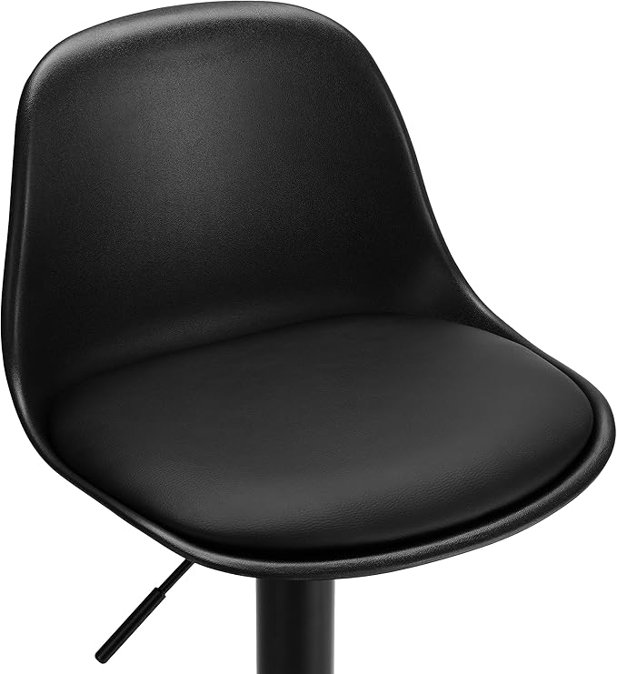 Taburete Eames Base Negra para Cocina o Bar Negro-3
