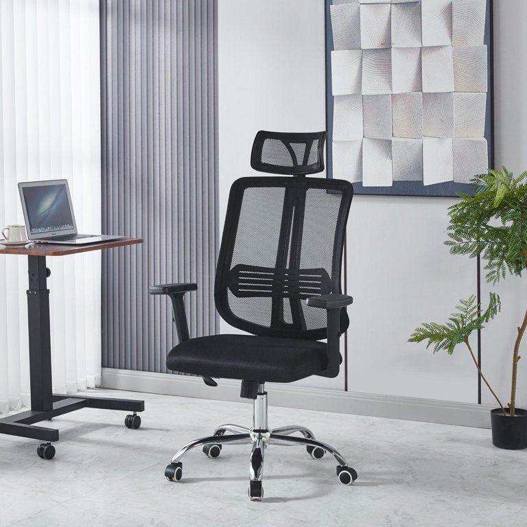 Silla Ergonómica Para Escritorio U Oficina Color Negro-4