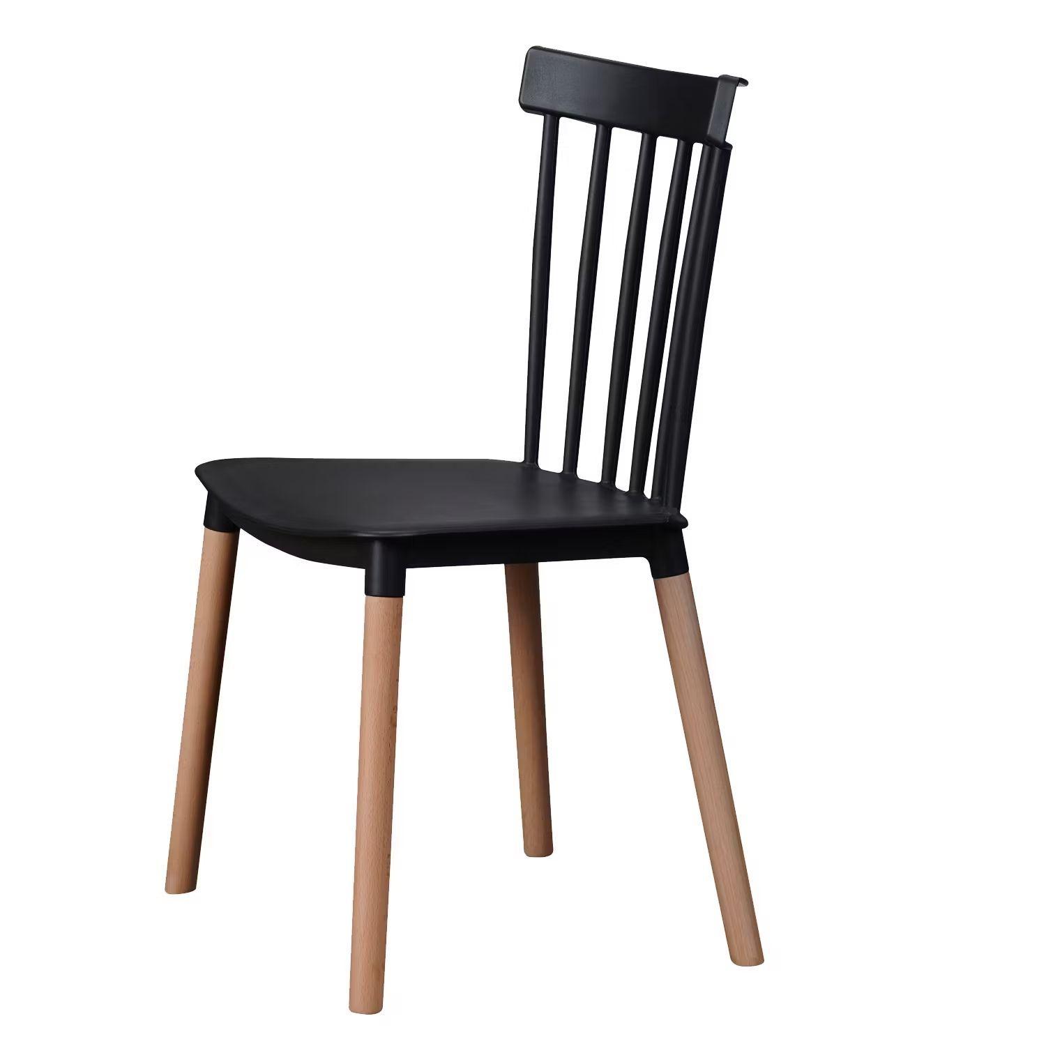 Pack 4 Sillas Windsor para Comedor o Terraza Negras-2