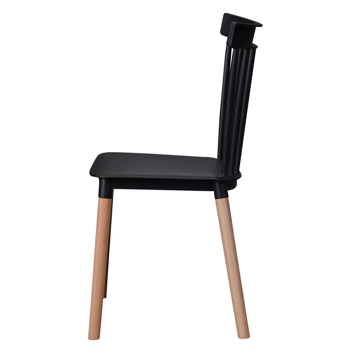 Pack 4 Sillas Windsor para Comedor o Terraza Negras-3