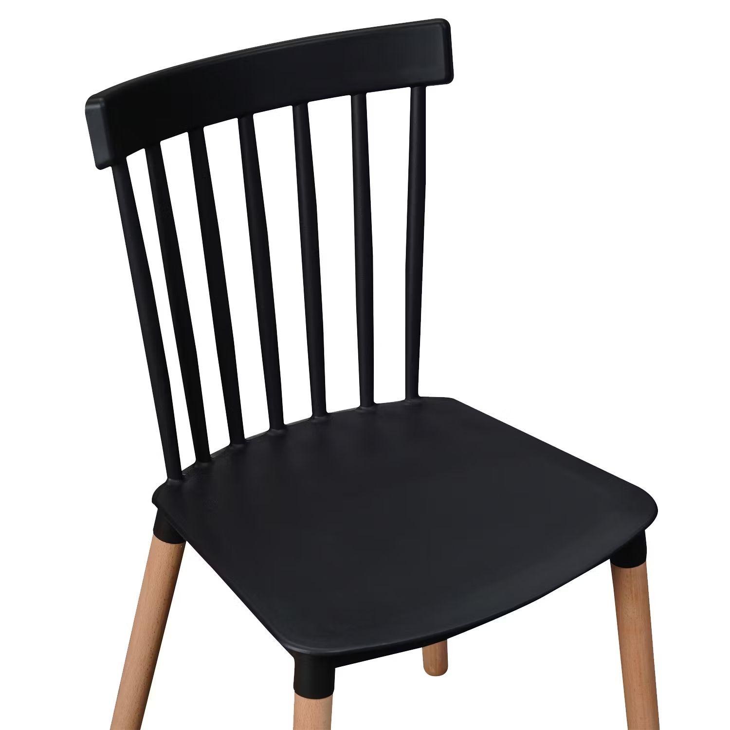Pack 4 Sillas Windsor para Comedor o Terraza Negras-4