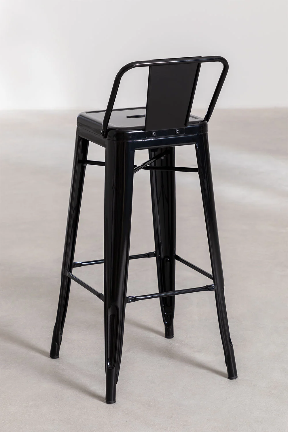 Taburete Tolix Clasico Negro 66cm-2
